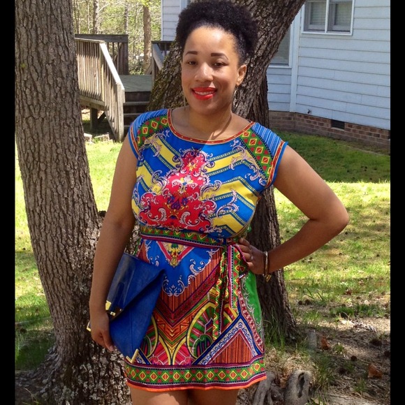 Printed mini dress