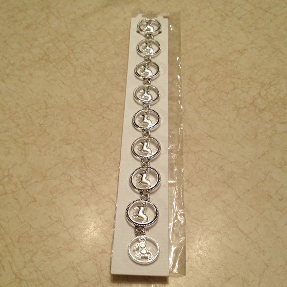 Silver horse bracelet