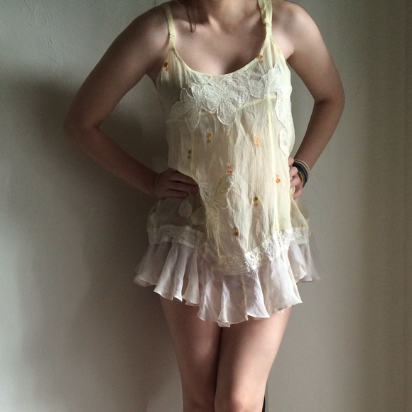 Free People Tops - Free People Sheer Dandelion Tank