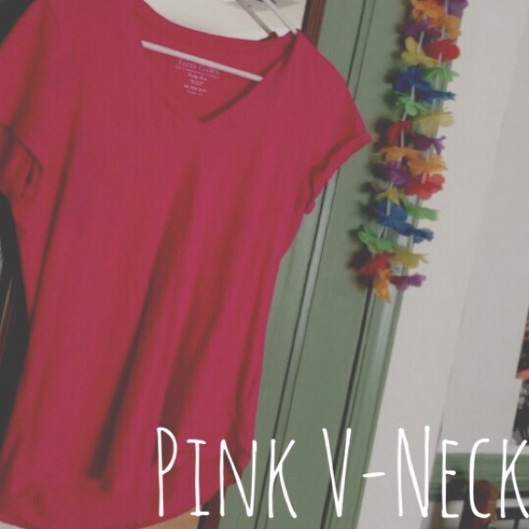 Pink V-Neck Shirt