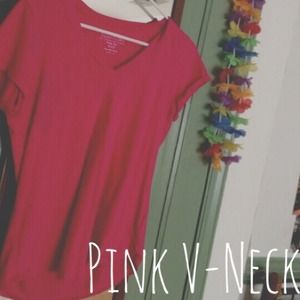 Pink V-Neck Shirt