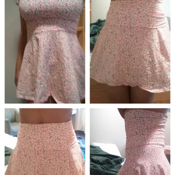 High waisted floral skirt