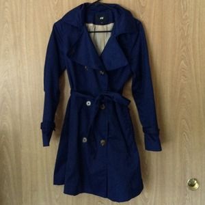 Navy Blue Trench Coat