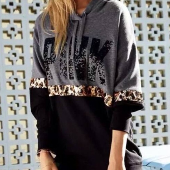 Victorias Secret Pink bling hoodie pullover