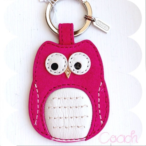 Coach Accessories - Coach Key Ring Chain Fob~NWT~💯Authentic~Pink Owl
