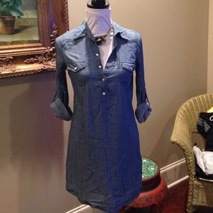Old navy blue chambray dress
