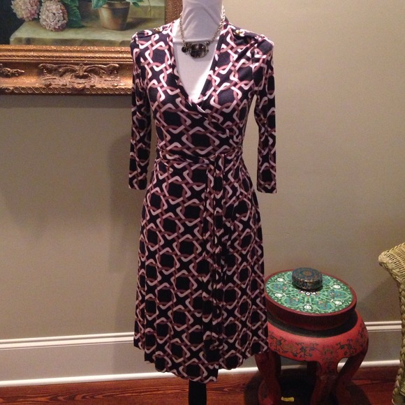 Print dvf wrap style dress by banana republic