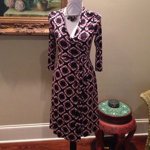 Print dvf wrap style dress by banana republic