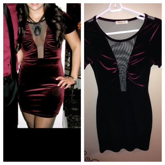 Arden B Velvet Party Mini Dress