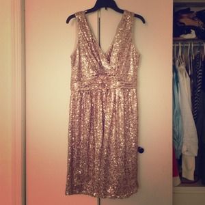 Gold sequin dress