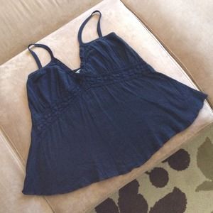 NWOT Hard Tail cotton and crochet trim tank!