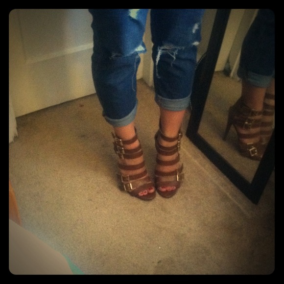 Strappy heels