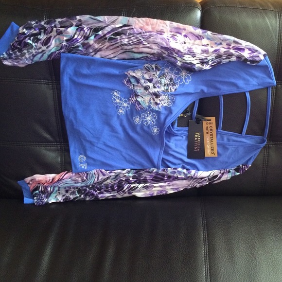 Blouse with Swarovski crystals by G.F.