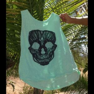 Mint green muscle tee💀💙