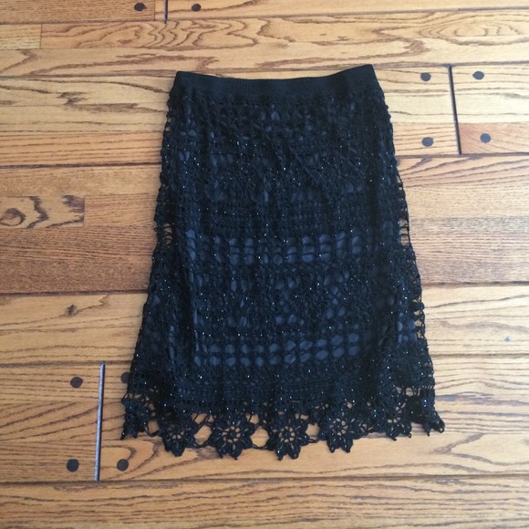 Crochet dressy  skirt with liner