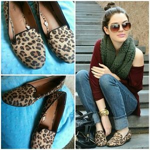 Leopard print loafers