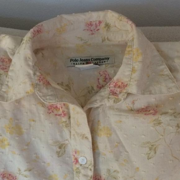 Light Cotton Rose Patterned Ralph Lauren Shirt