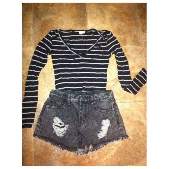 Black striped long sleeve