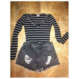 Black striped long sleeve