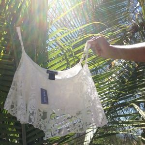 NEW white lace crop top🎀💭