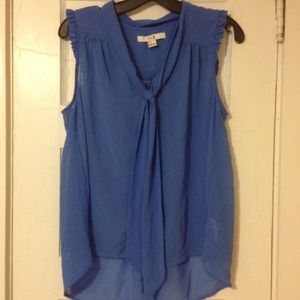 Blue sheer top