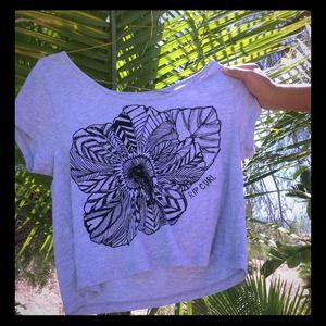 Graphic Grey crop top💋🙊