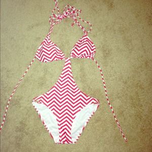 Chevron monokini swimsuit