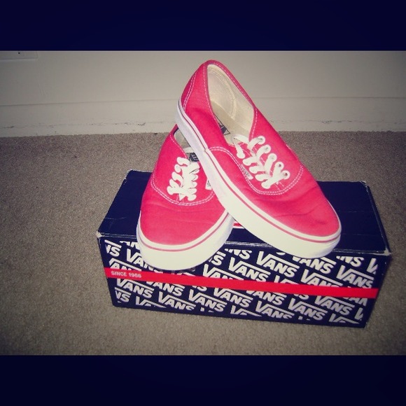 Red Authentic Vans