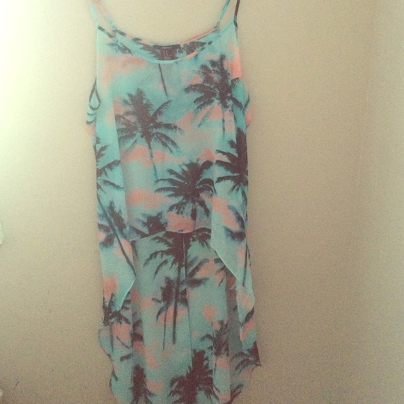 SHEER/ Long tail palm tree tank