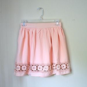 Pale pink cutout skirt from Tobi