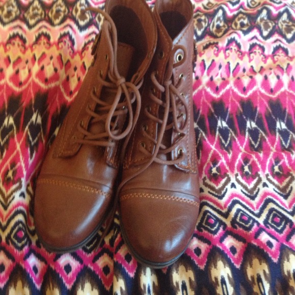 Madden girl short combat boots brown