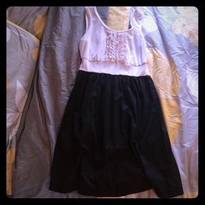 A cute black and white dress