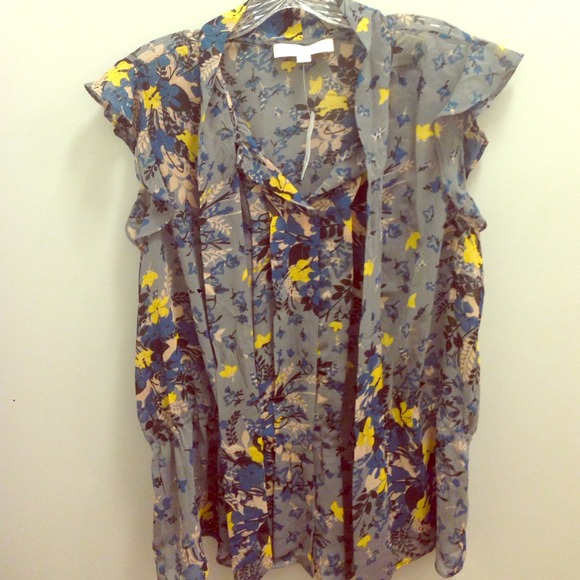 Loft Floral Peplum Top