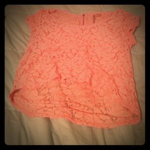 peach high low top