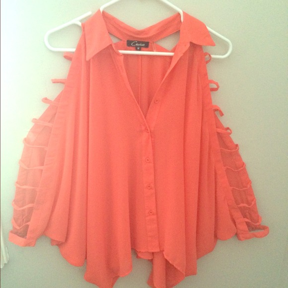 CORAL button down. Dress shirt