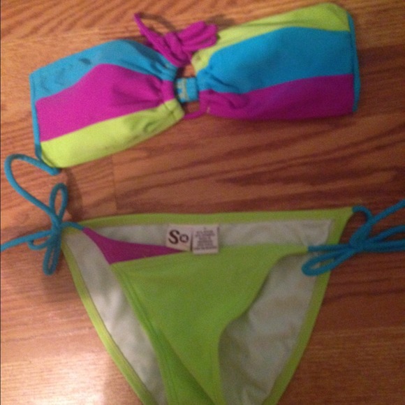 Striped bikini
