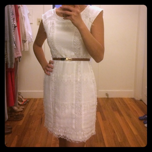 BCBG Max Azria White Dress Size 2