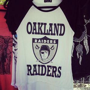 Oakland Raiders. Baseball t shirt