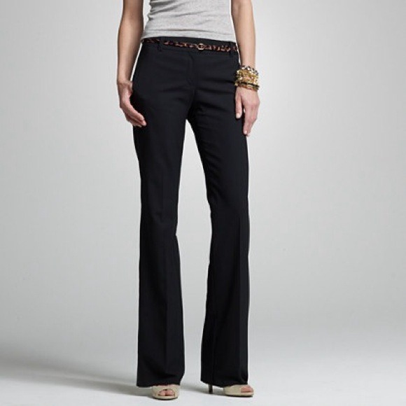 J.Crew black wool stretch favorite fit pants sz 2
