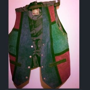 Color block vintage vest