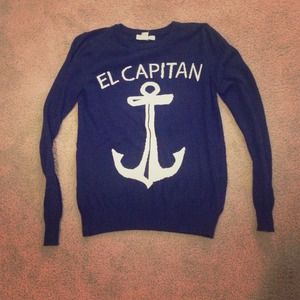 Nautical anchor sweater