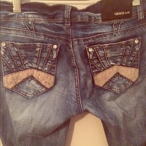 Cropped denim jeans