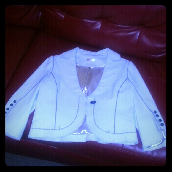 Vintage Wilson cream leather blazer