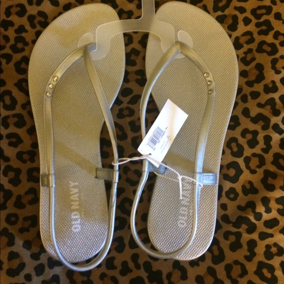 New .. Silver sandals