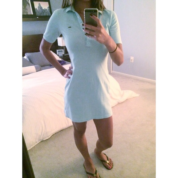 Classic Lacoste Sky Blue Polo Dress