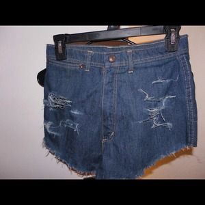 Distressed High Waisted Shorts