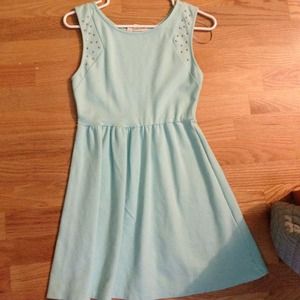 forever 21 mint fit and flare dress