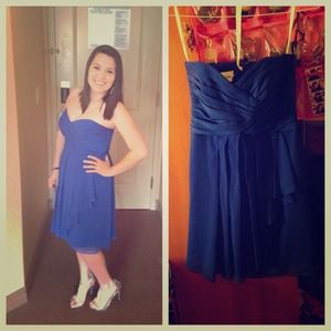 Horizona blue David's bridal dress!