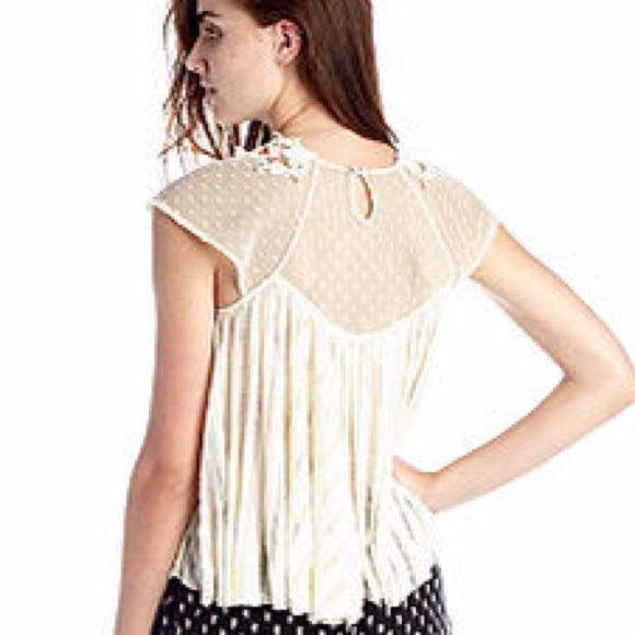 ❌Sold❌Free people Stars Align top in eggshell - Picture 2 of 3