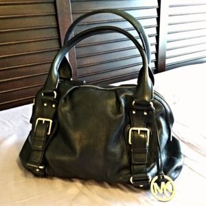 Michael KORS black leather satchel tote